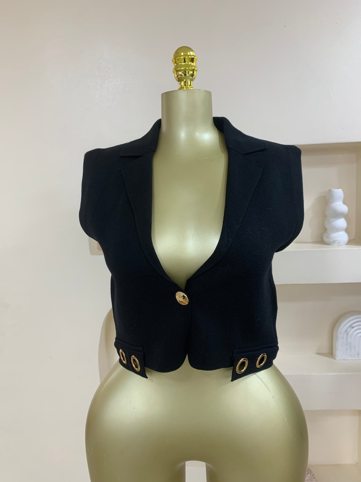Trendy Gold Hole Top TD014