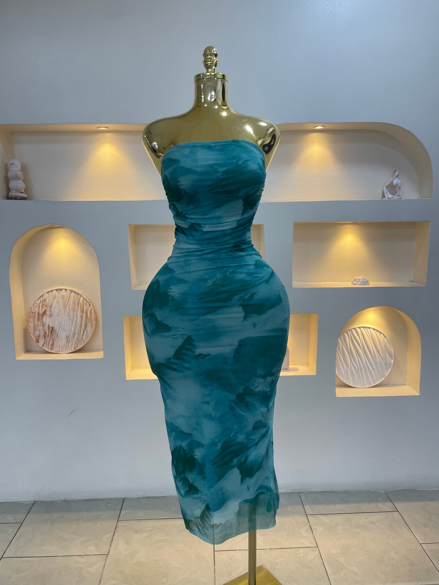 Tube mesh dress Mesh789