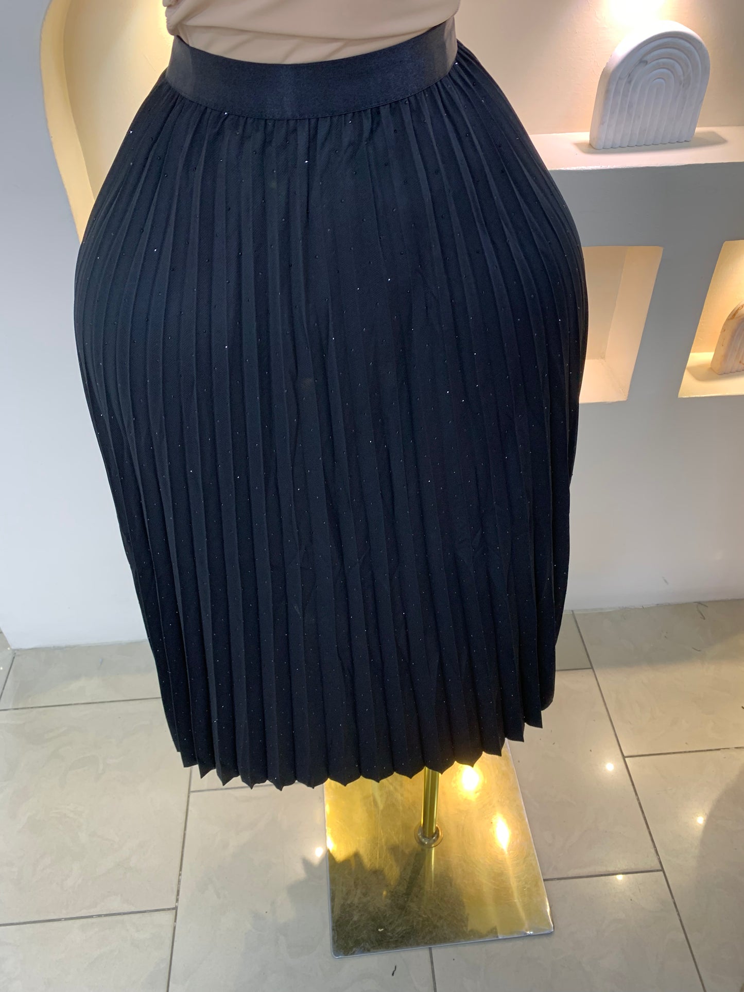 Pleated Stone Skirt ST101