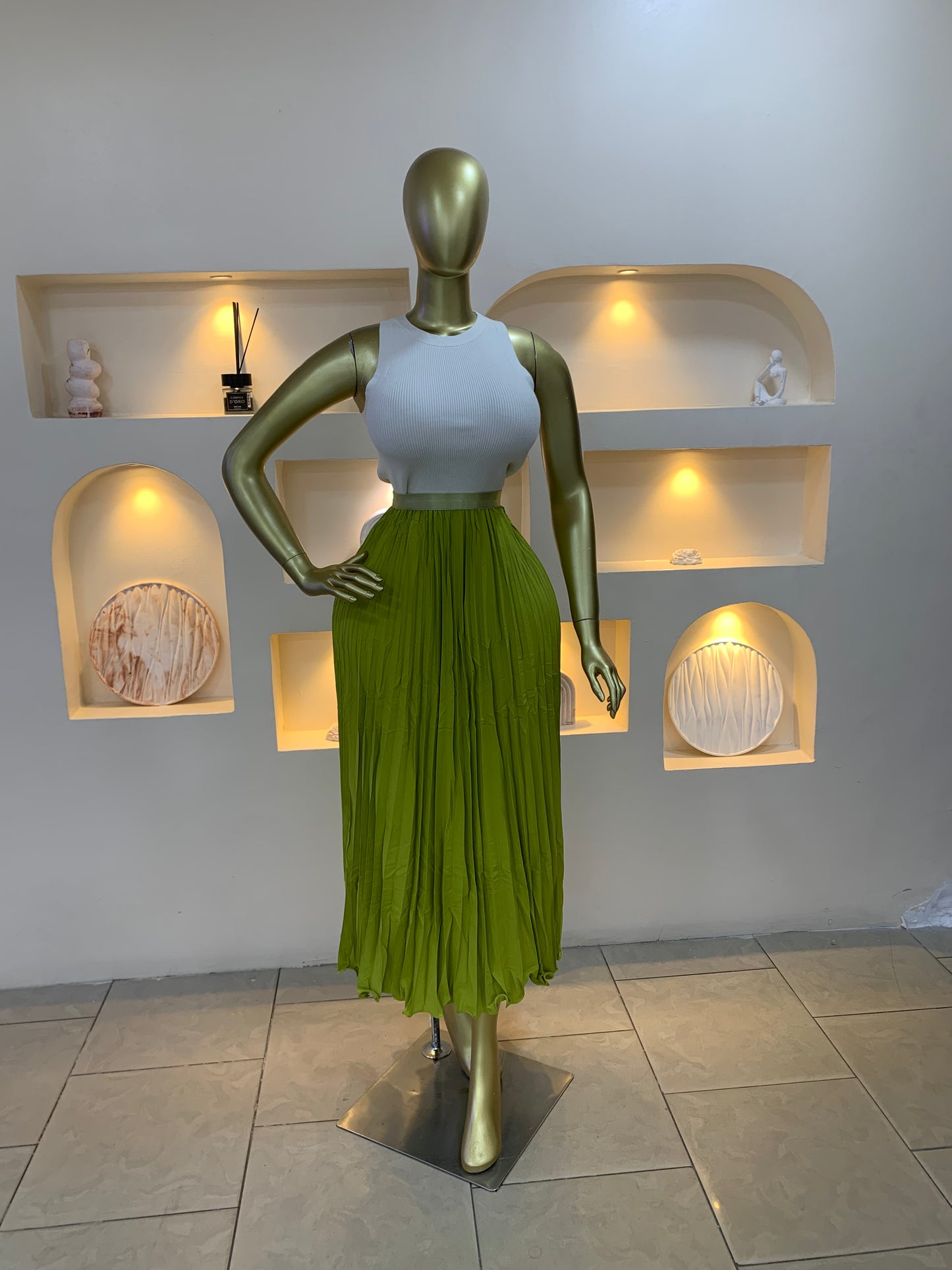Plain pleated skirt 3011 Tmf034