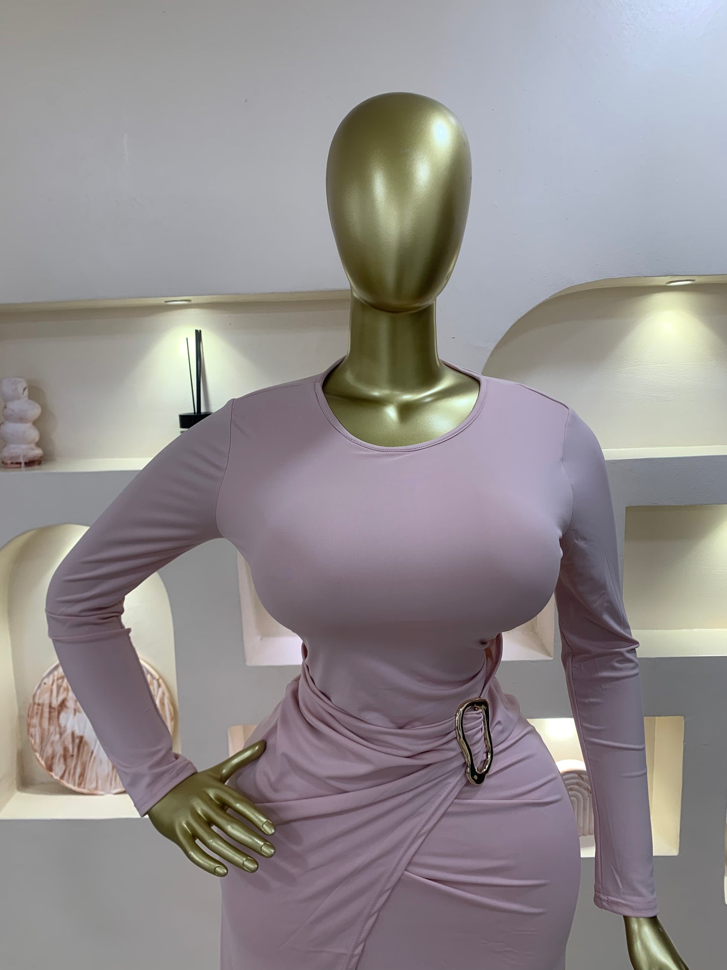 Gold bar bodycon dress Tmf006