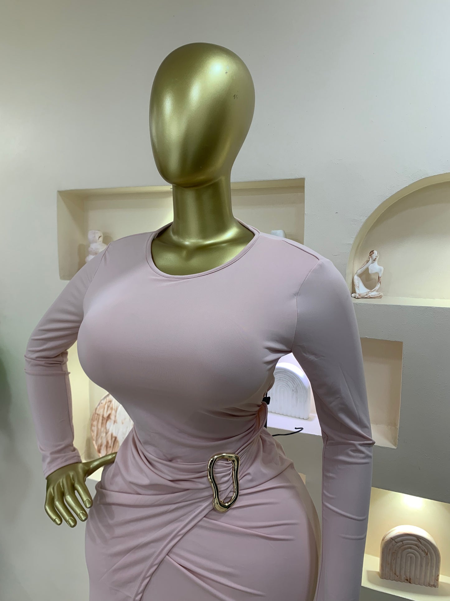 Gold bar bodycon dress Tmf006