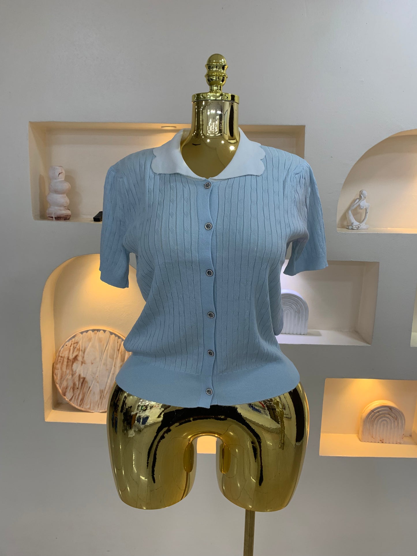 Stone Button Top ZB853