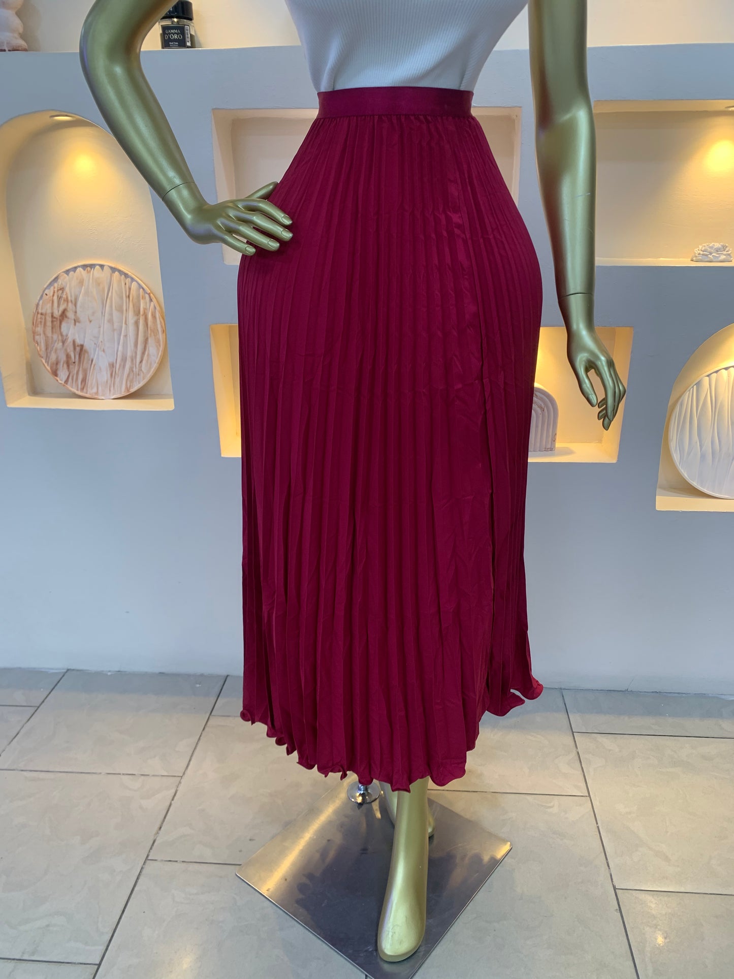 Plain pleated skirt 3011 Tmf034
