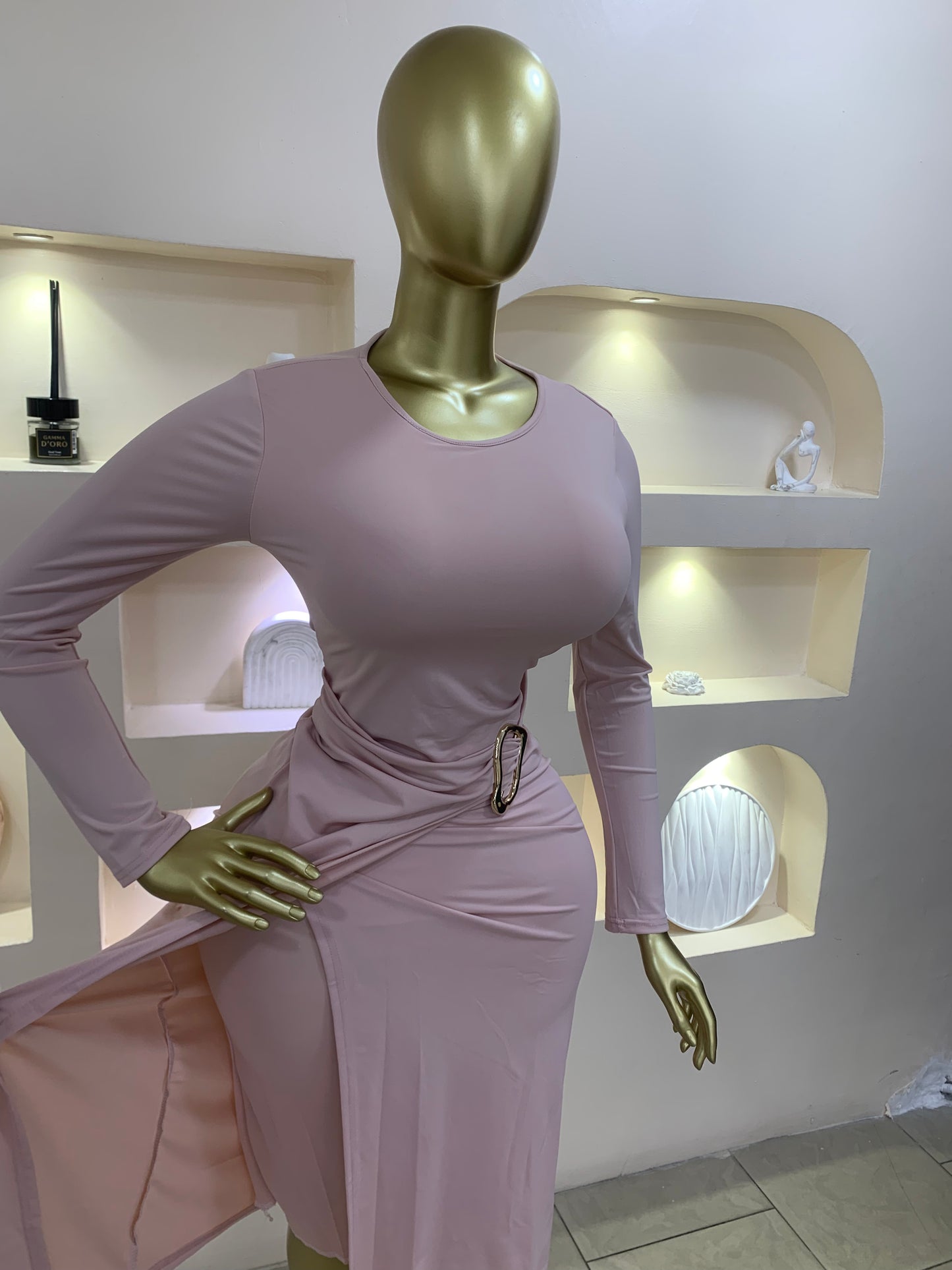 Gold bar bodycon dress Tmf006