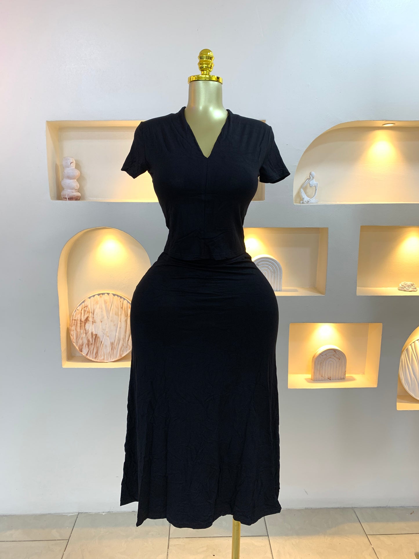 Plain Skirt Two Piece Set GG124