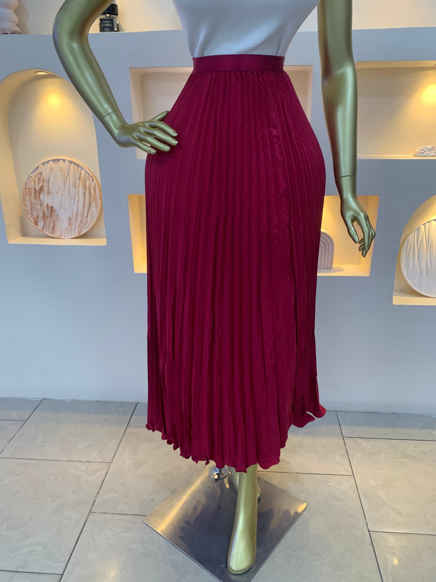 Plain pleated skirt 3011 Tmf034