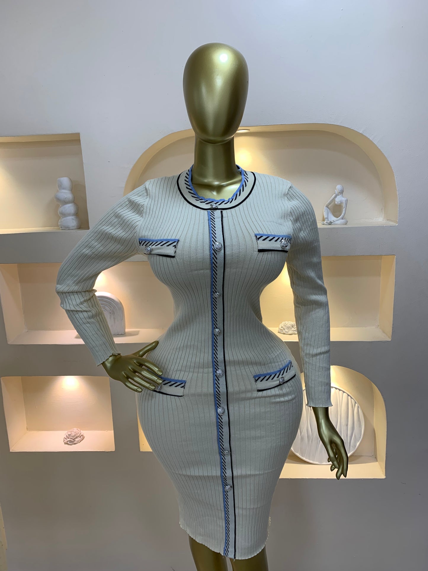 Blue Stripe Dress ZT 213