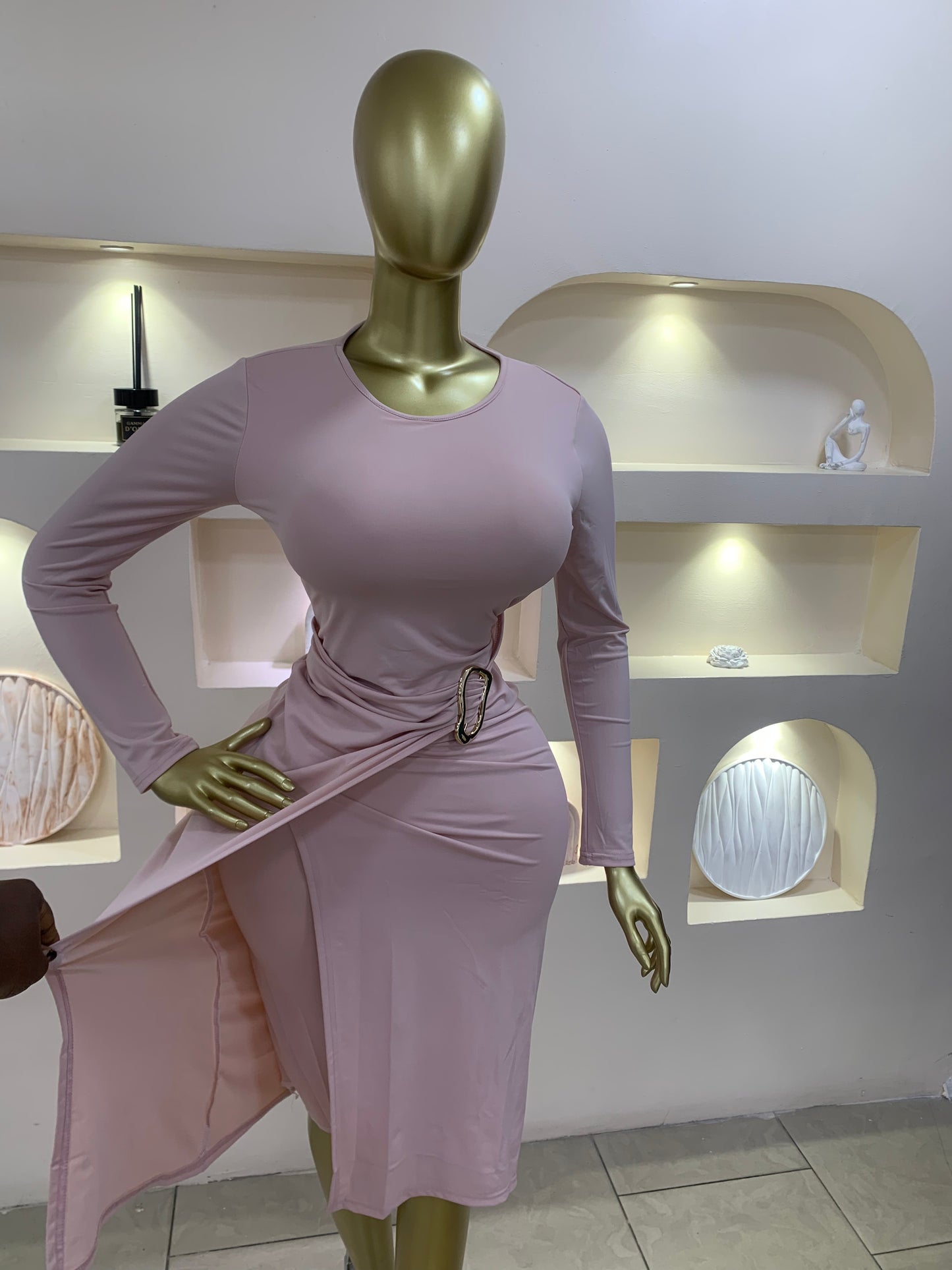 Gold bar bodycon dress Tmf006