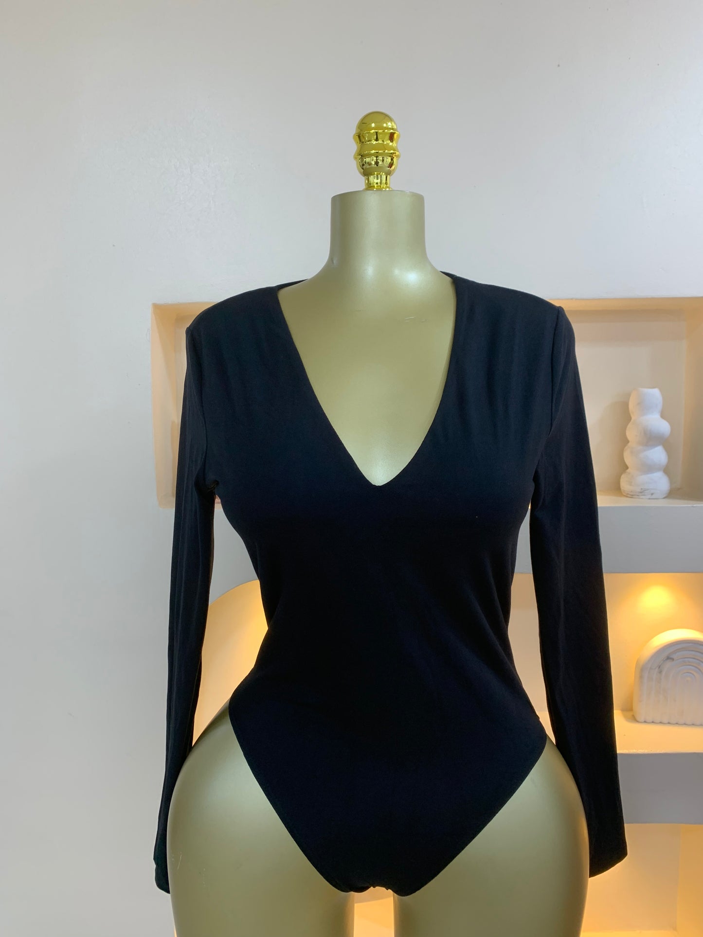 V neck Long sleeve bodysuit TMF030