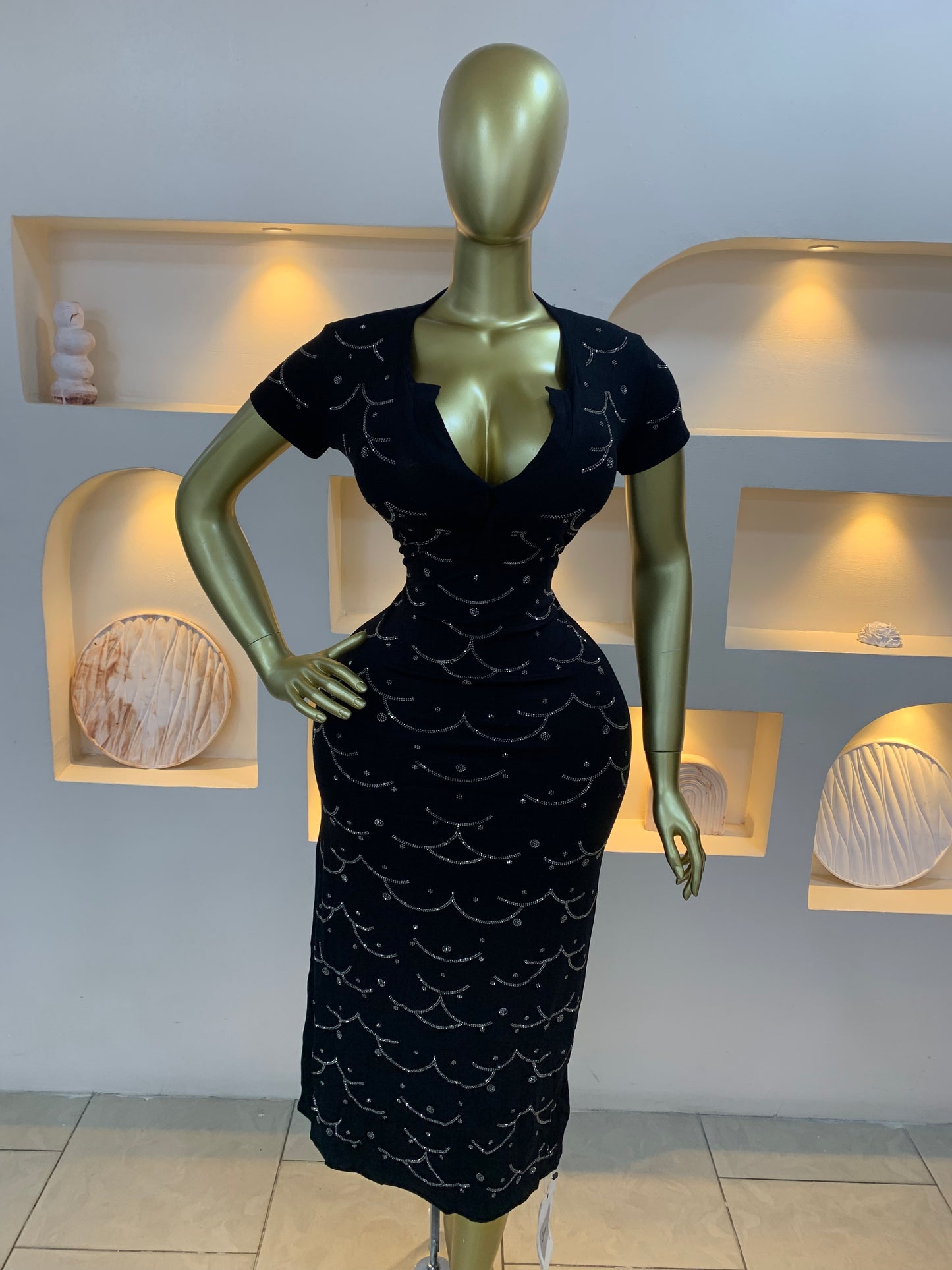 Stone Bodycon Dress KKL109