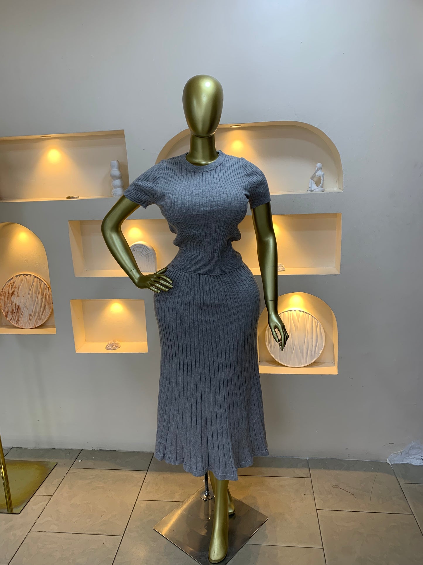 Flare Skirt Two Piece Set