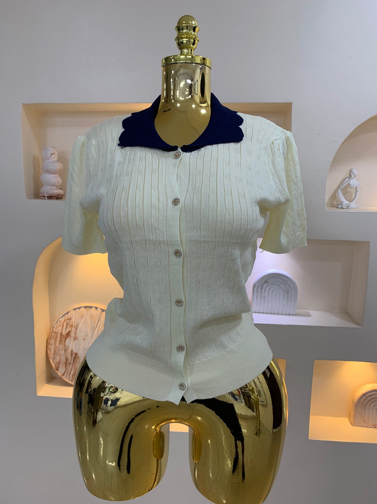 Stone Button Top ZB853