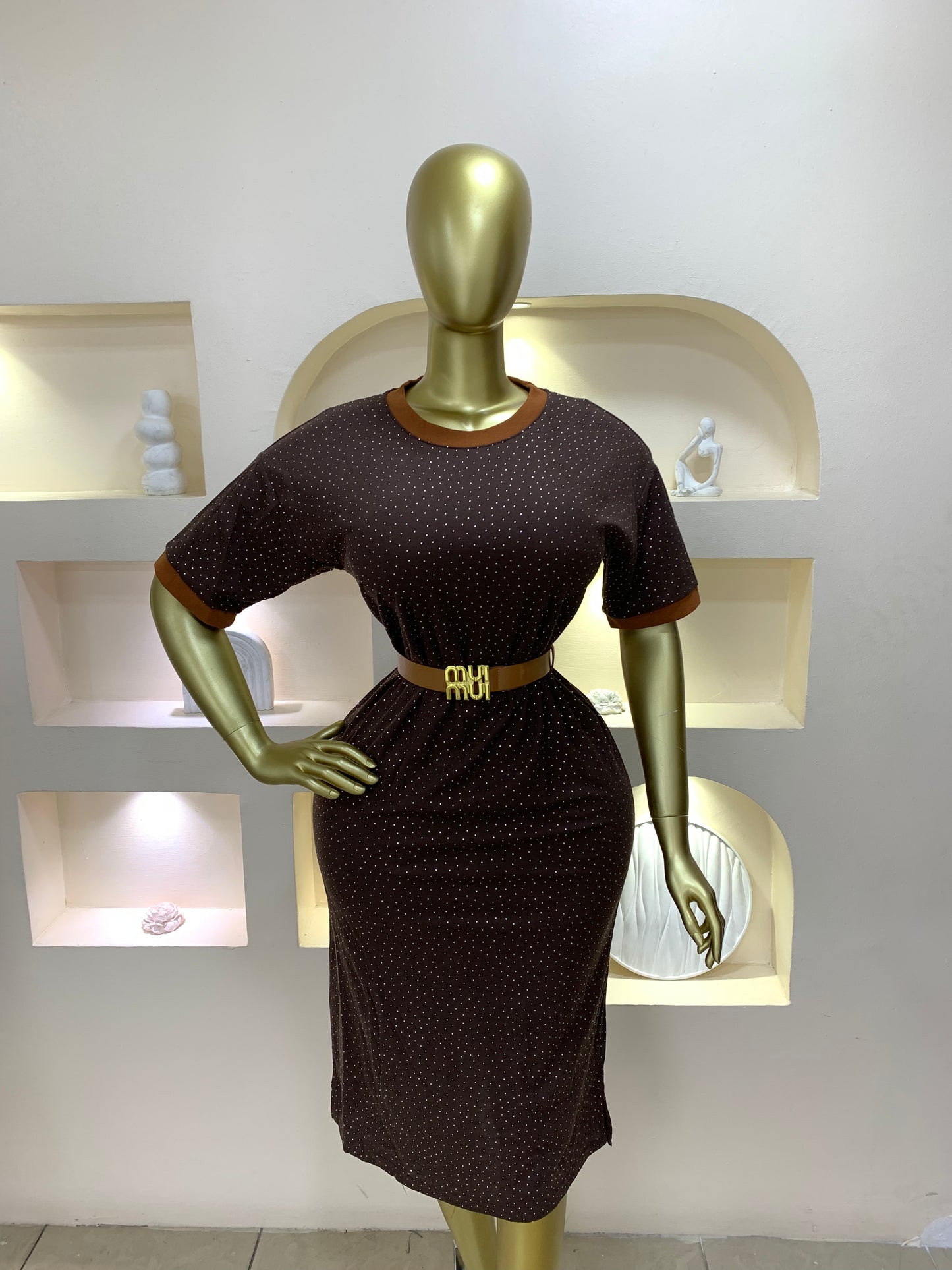 Belt Stone Dress DG116