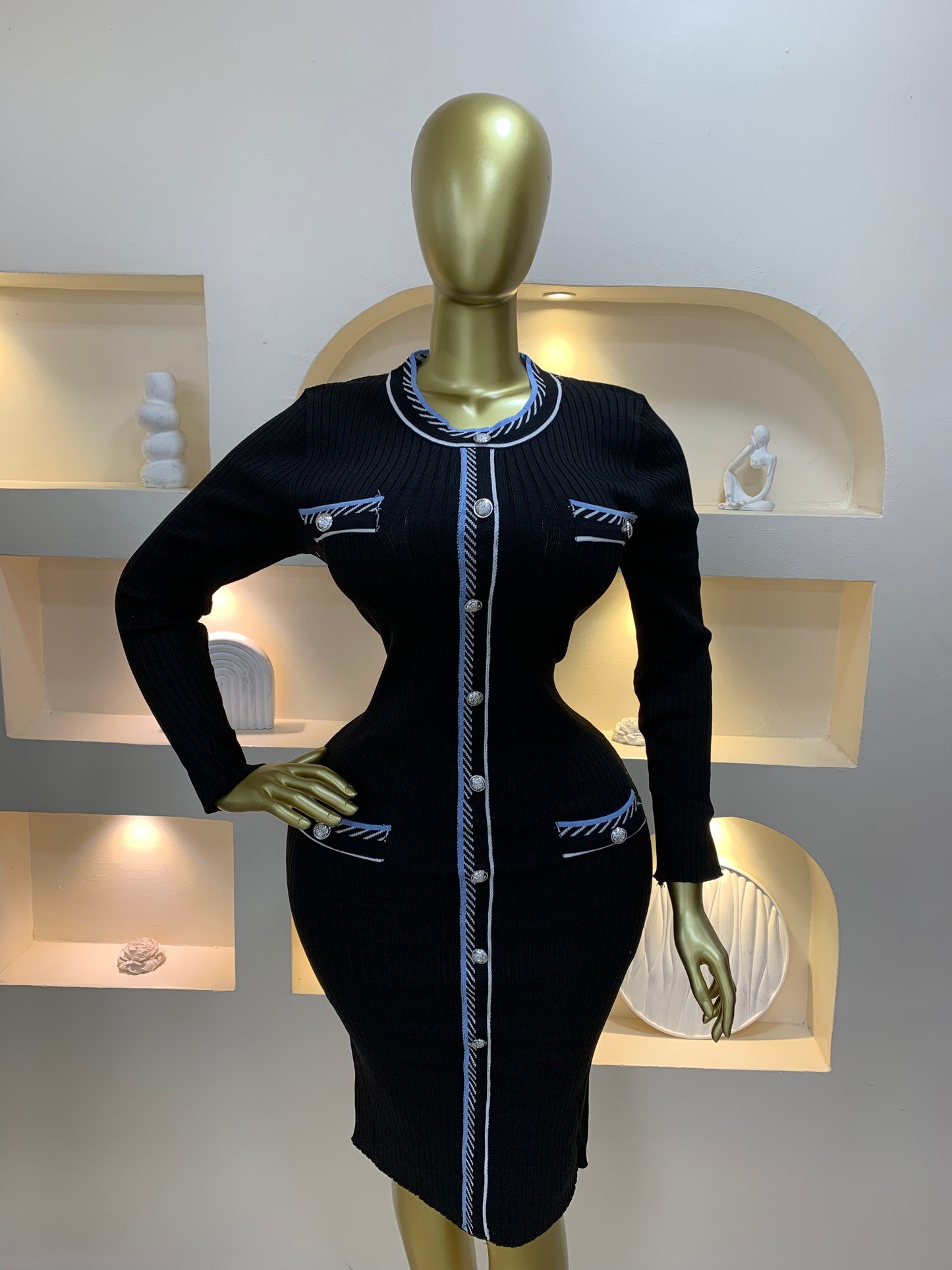 Blue Stripe Dress ZT 213
