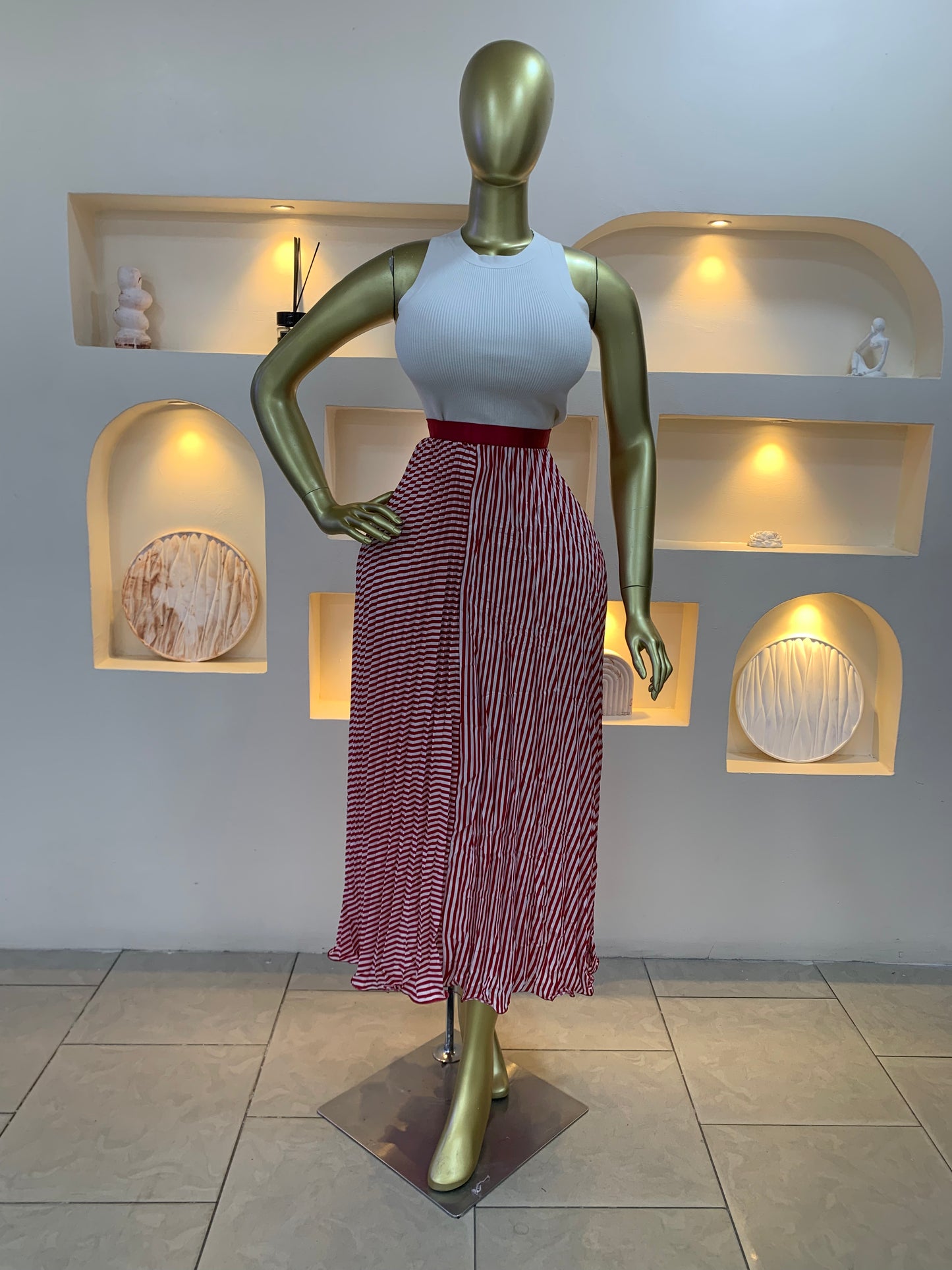 Citron pleated skirt 3003 Tmf029