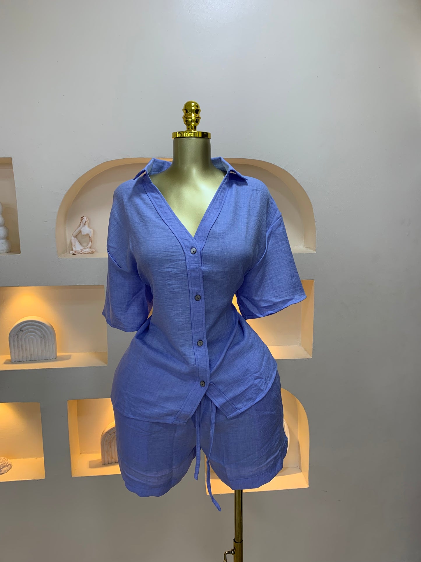 Linen Short Two Piece MW1907