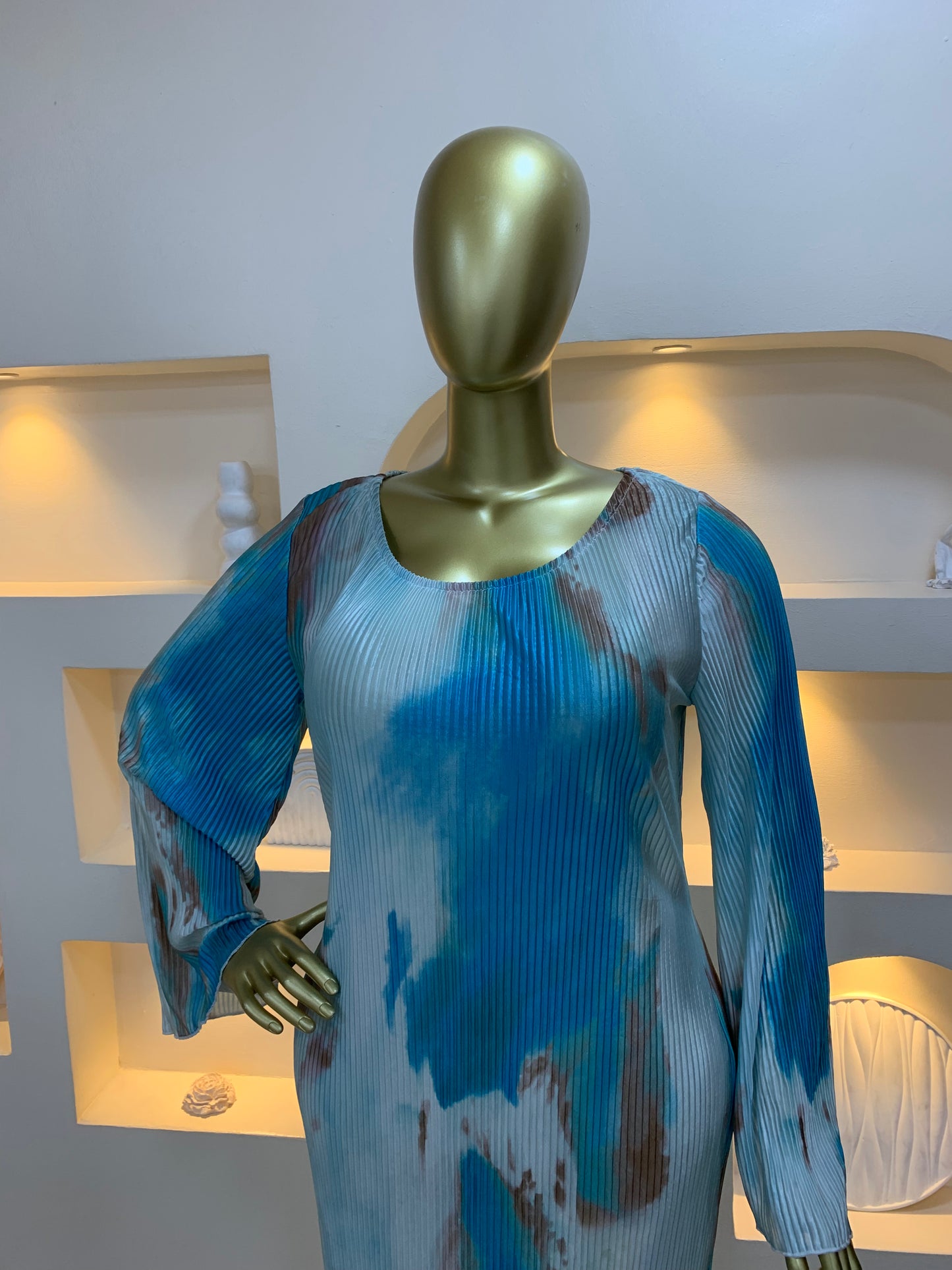 Accordion chiffon dress