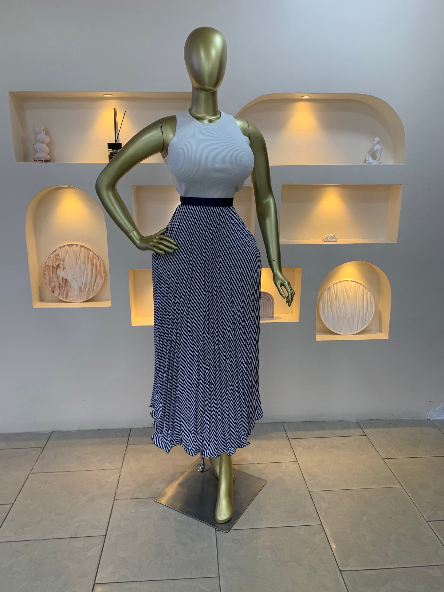 Citron pleated skirt 3003 Tmf029