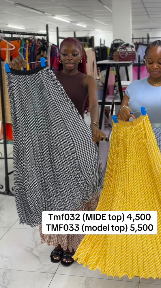 Checkers Pleated Skirt 3020 Tmf031