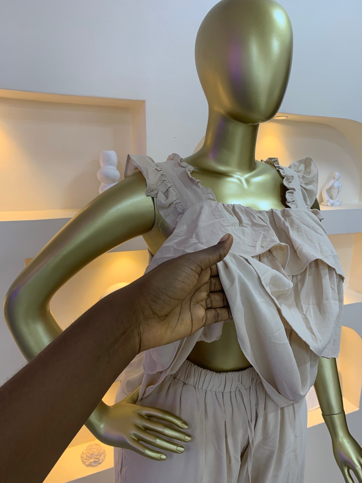 Ruffle Line Two Piece Set DG120