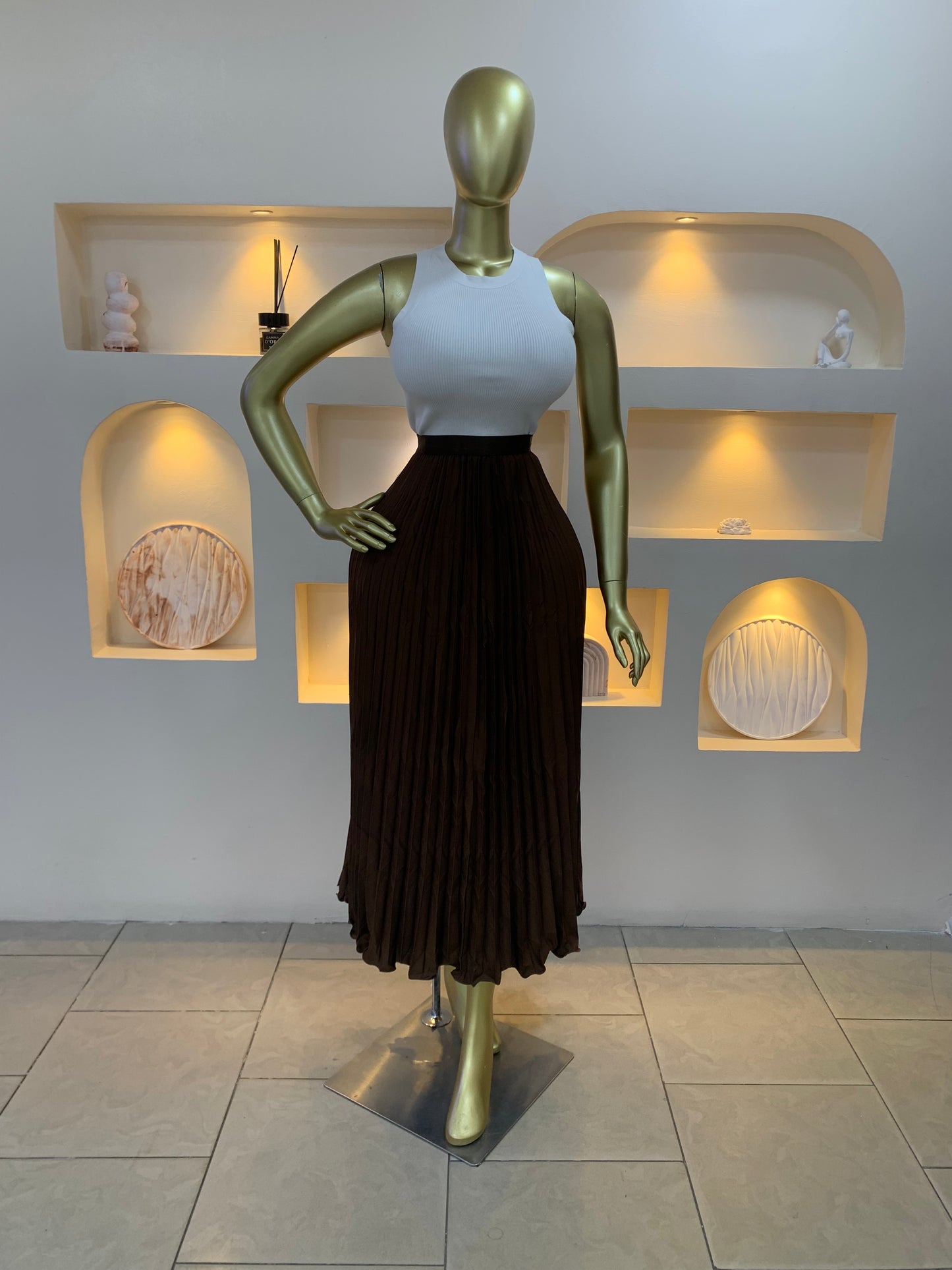 Plain pleated skirt 3011 Tmf034