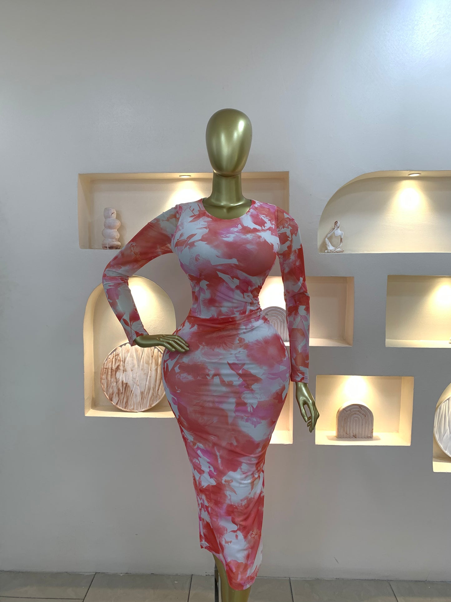 Slit Mesh Dress MRT234