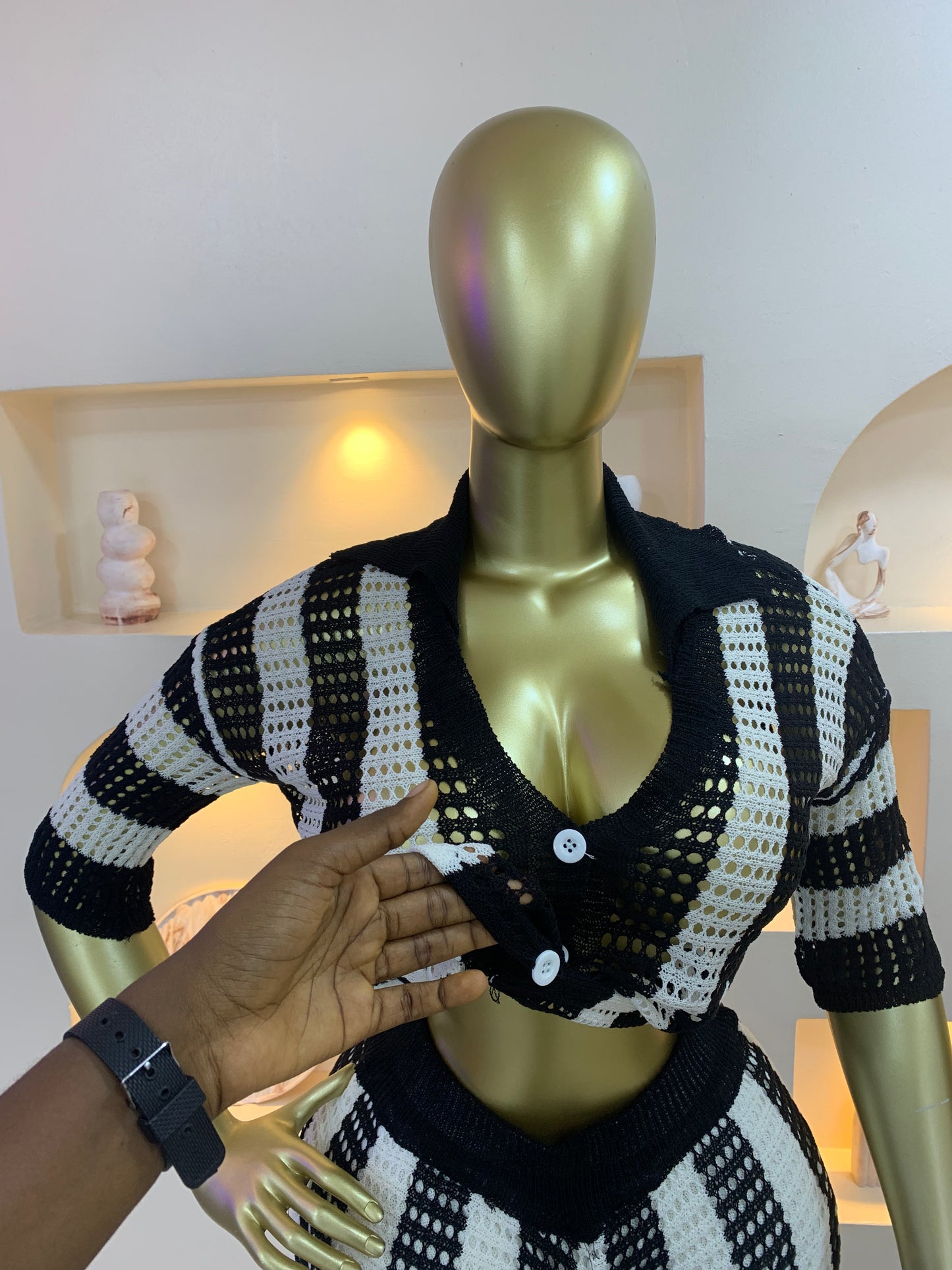 Knitted Hole Two Piece TPS111