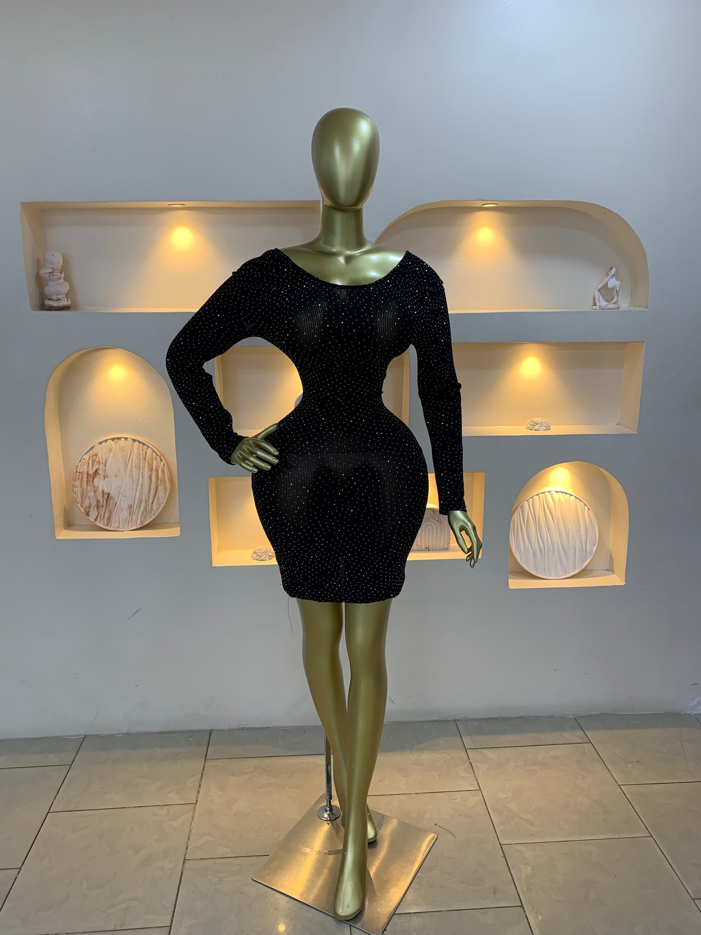 Rhinestone dress MW975