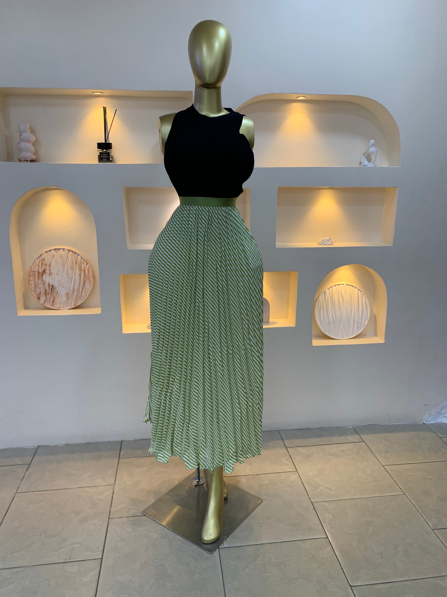 Citron pleated skirt 3003 Tmf029
