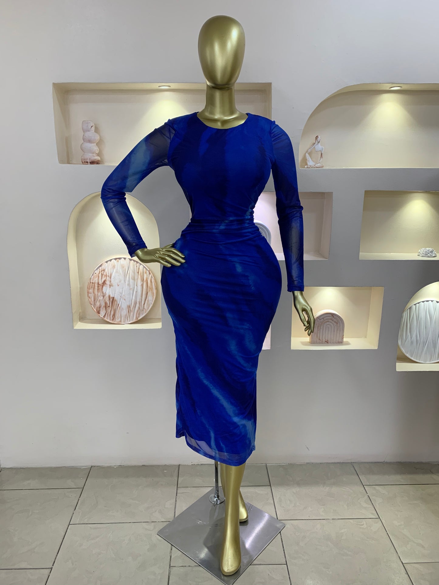 Slit Mesh Dress MRT234