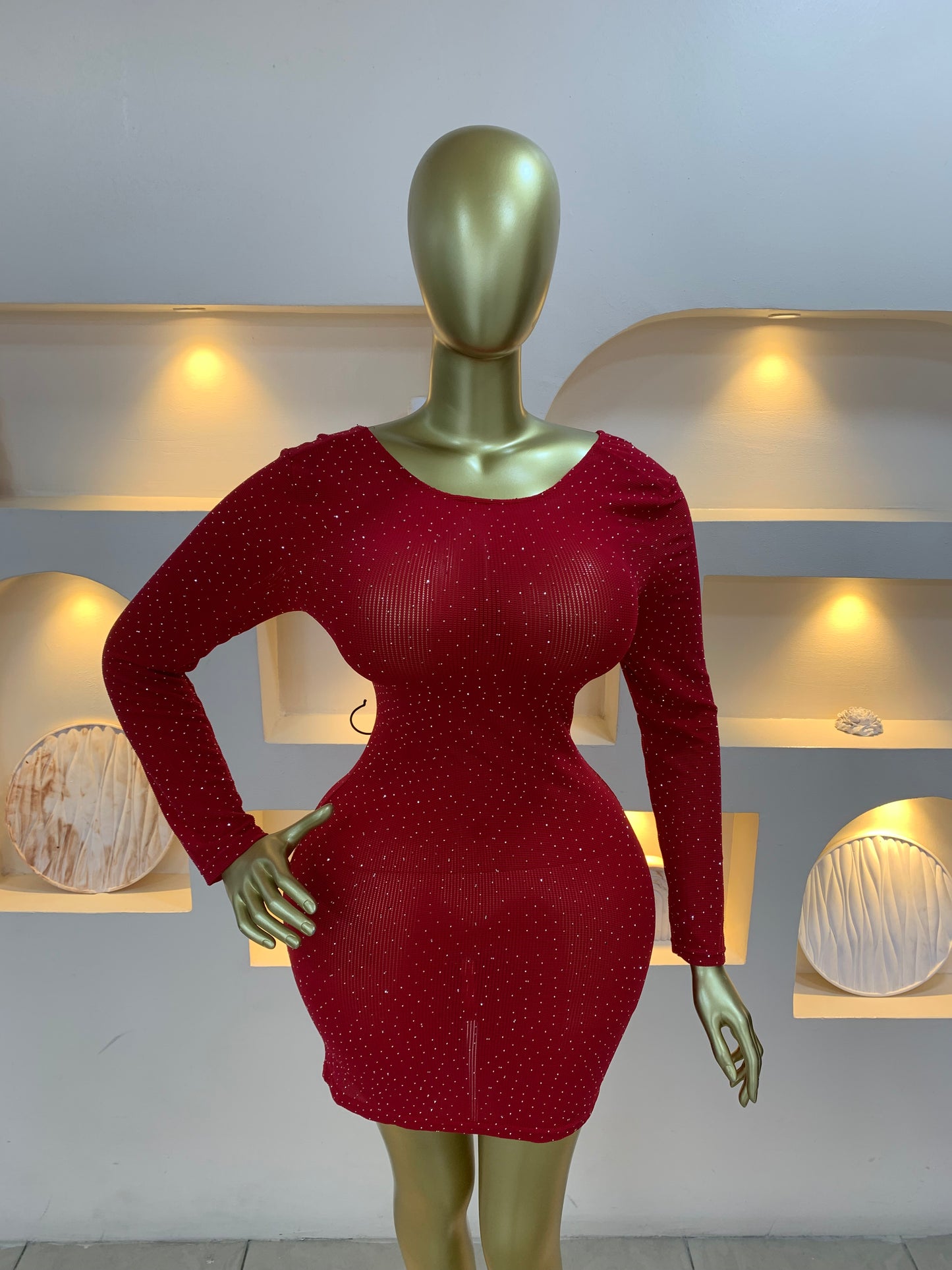 Rhinestone dress MW975