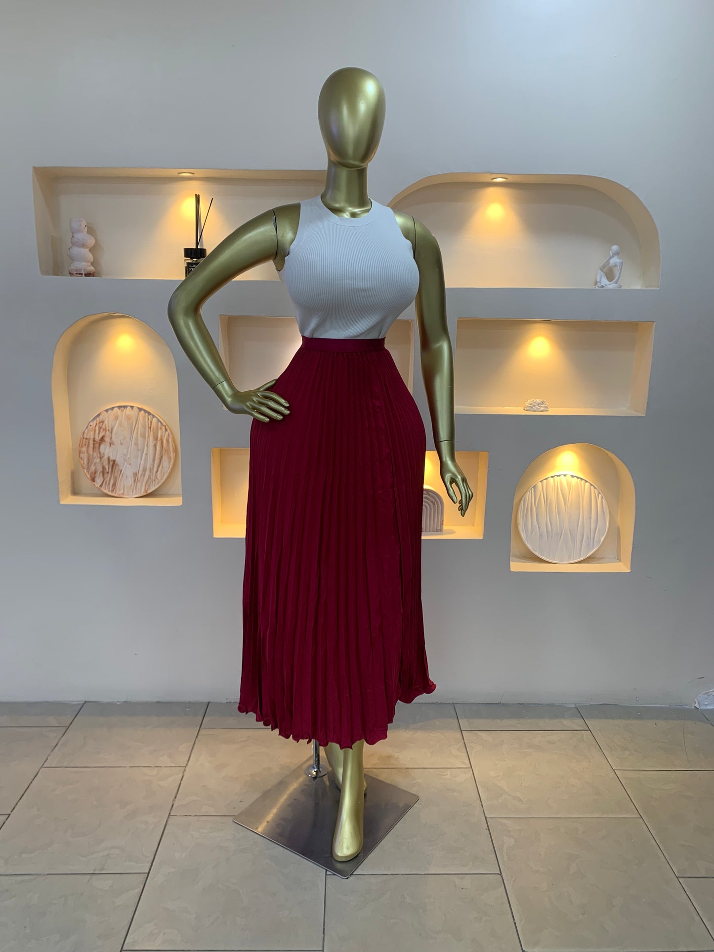 Plain pleated skirt 3011 Tmf034