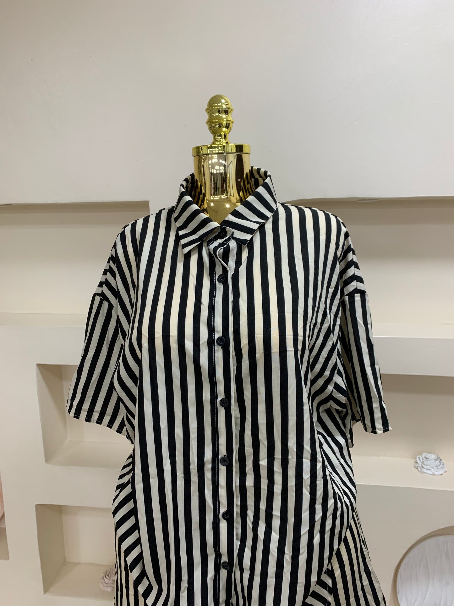 Big Strip Shirt Two Piece