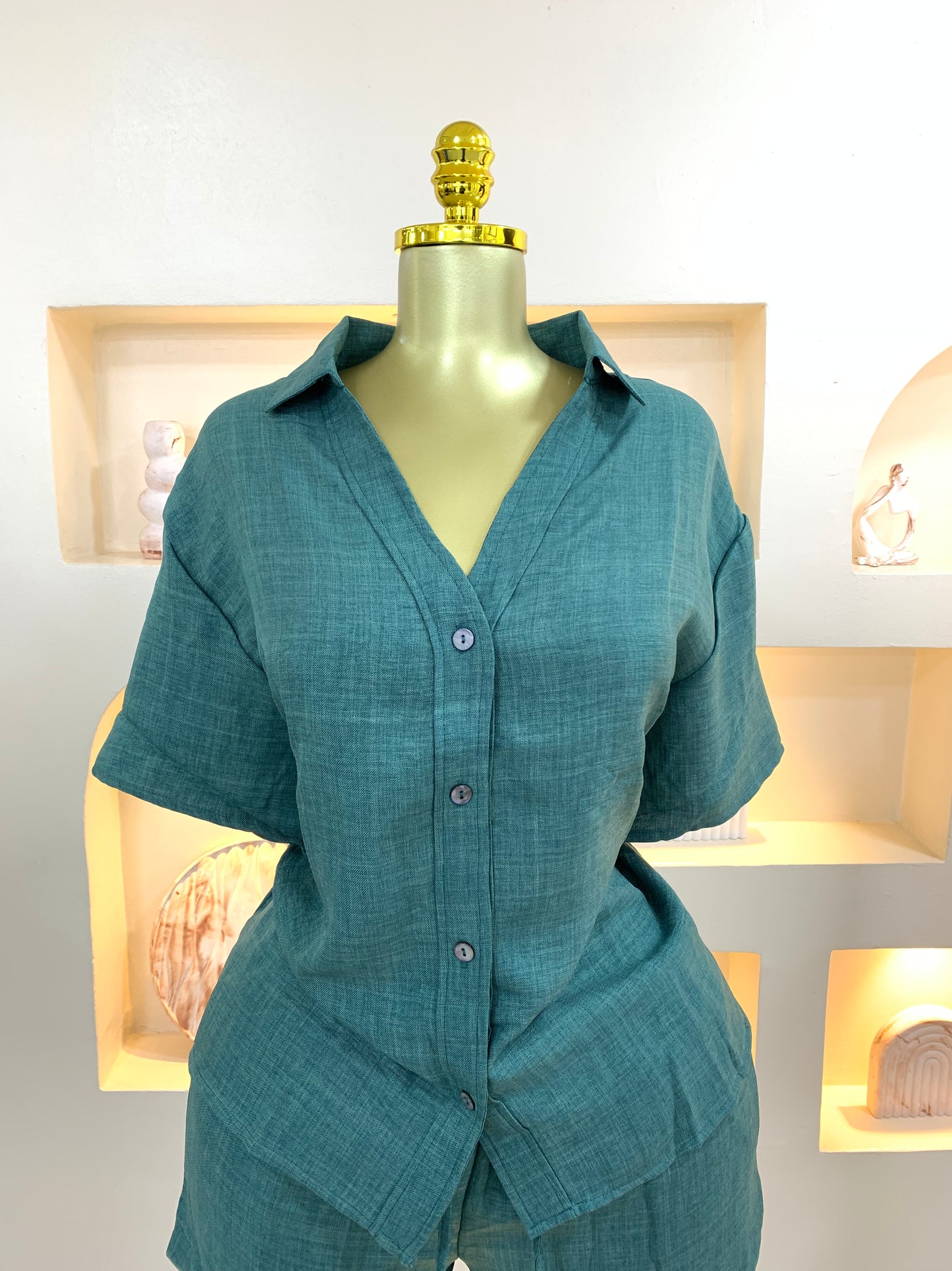 Linen Short Two Piece MW1907
