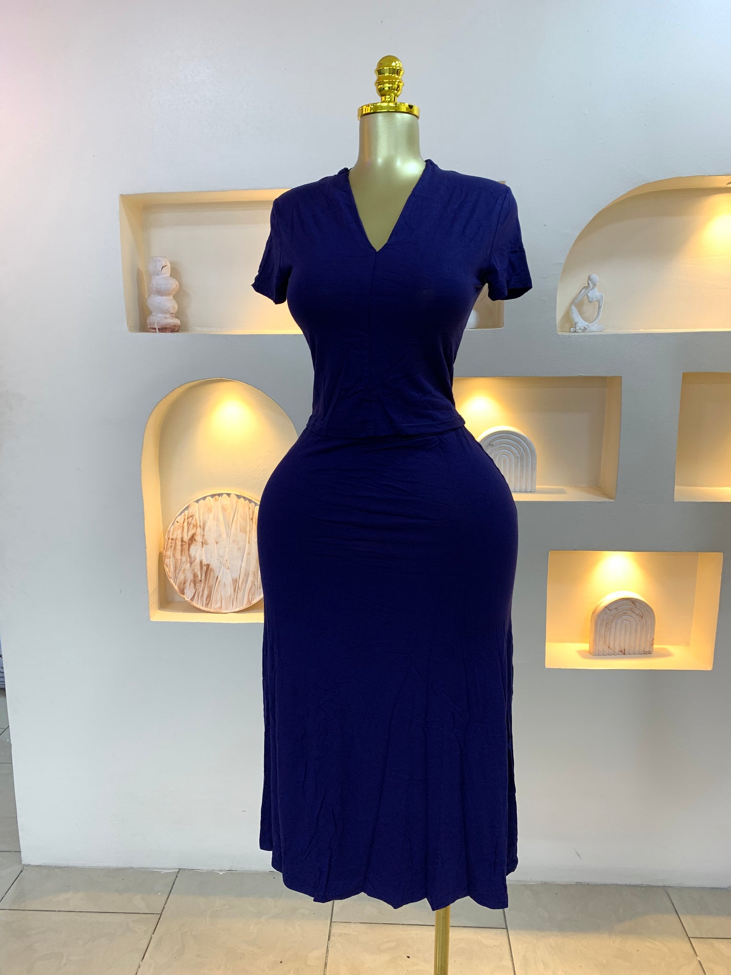 Plain Skirt Two Piece Set GG124