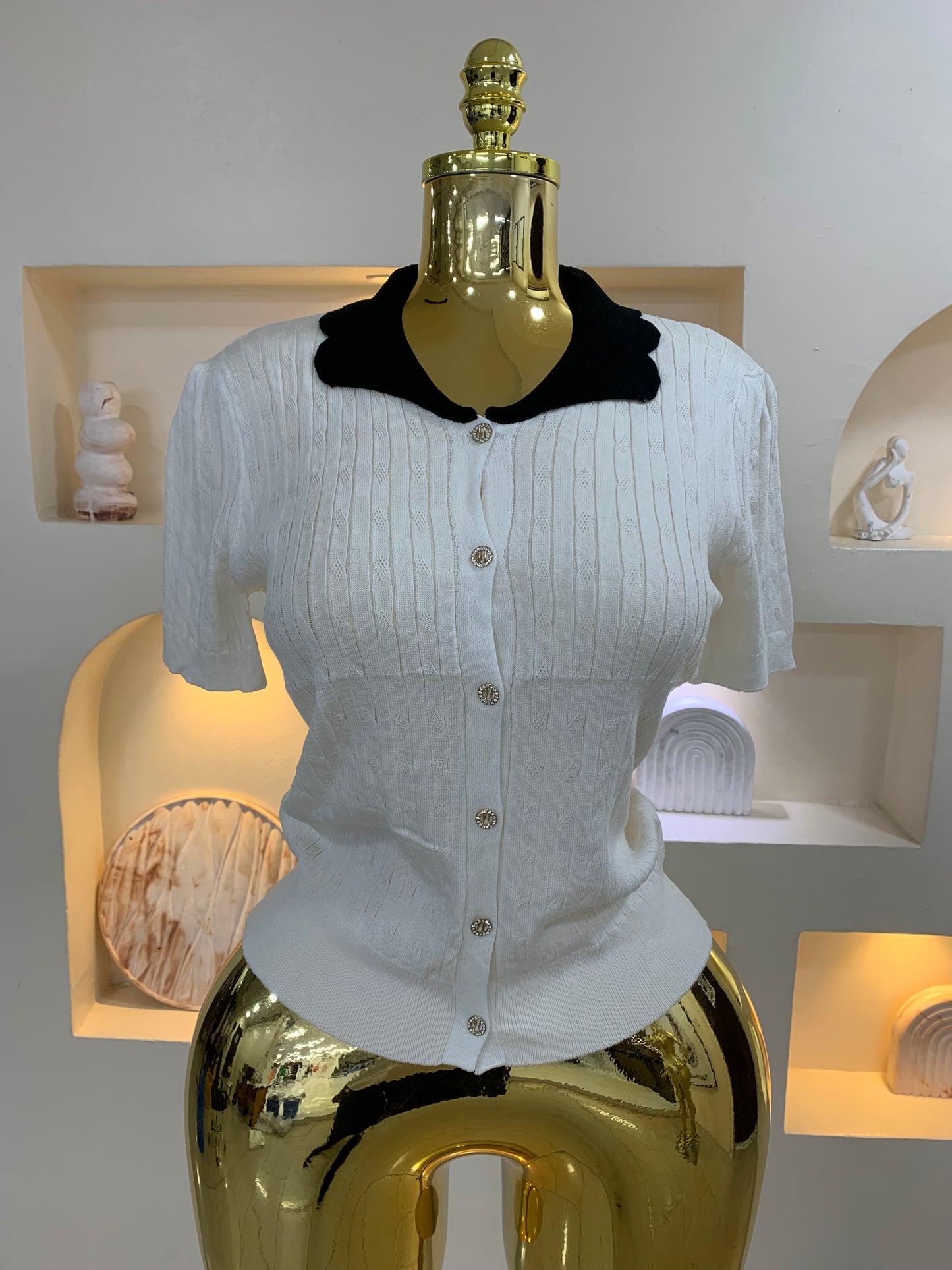 Stone Button Top ZB853