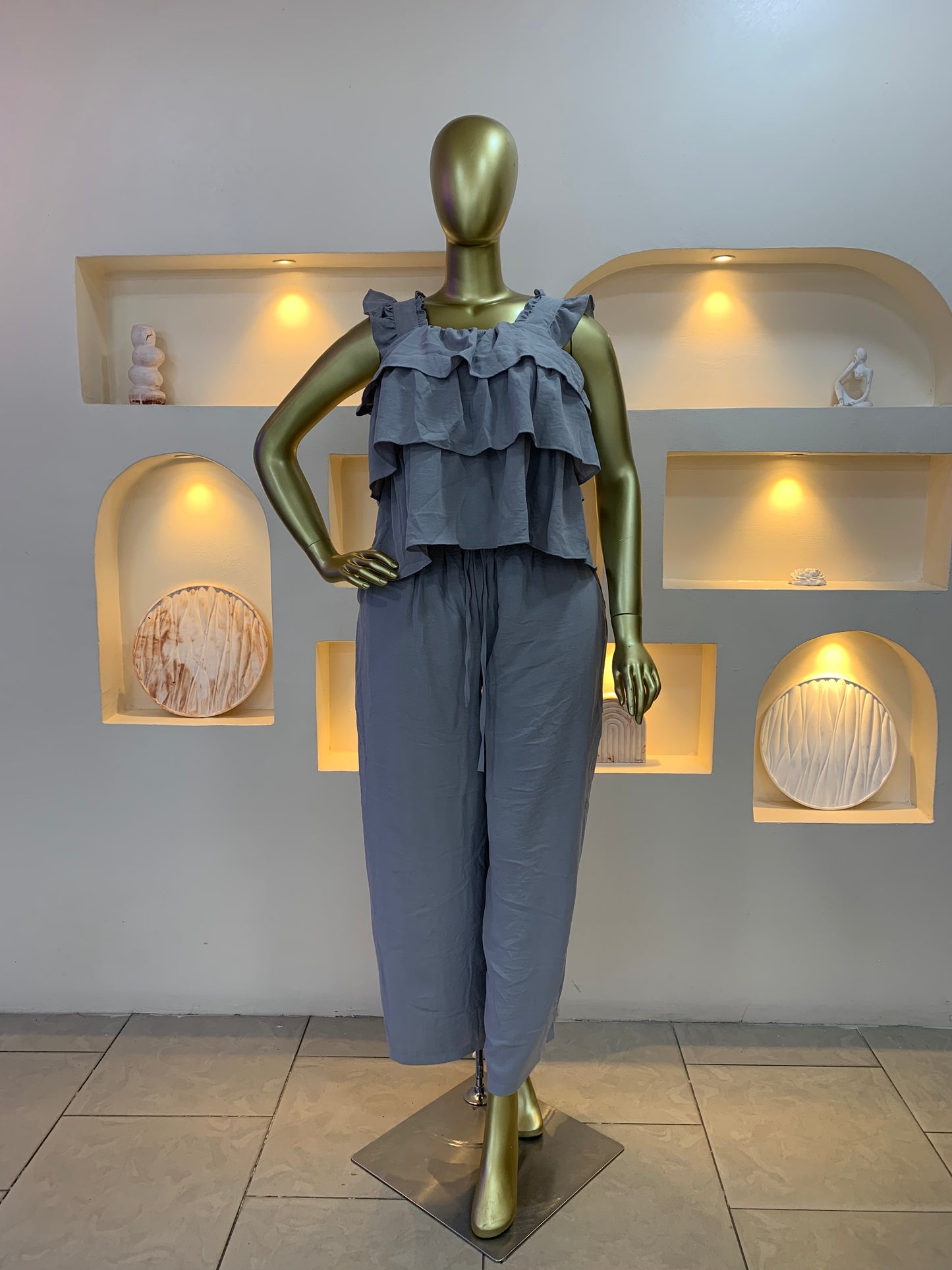 Ruffle Line Two Piece Set DG120