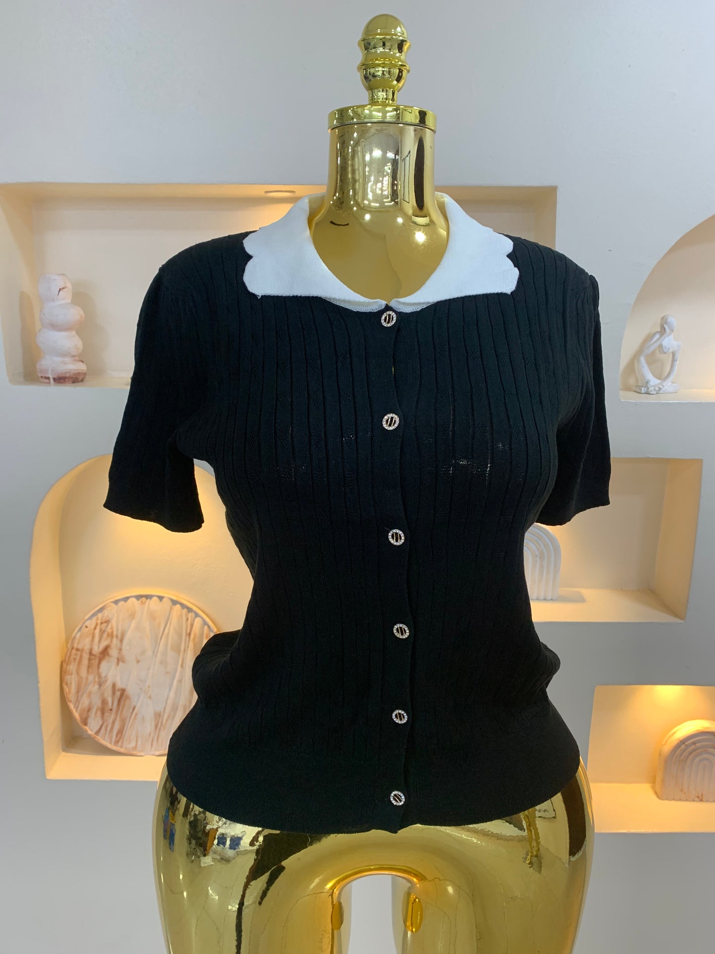 Stone Button Top ZB853