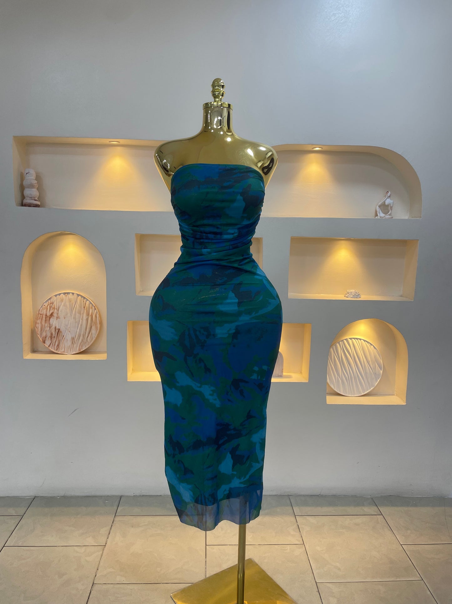 Tube mesh dress Mesh789
