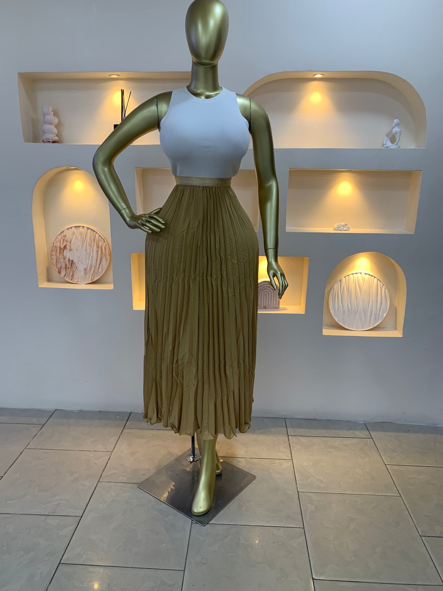 Plain pleated skirt 3011 Tmf034