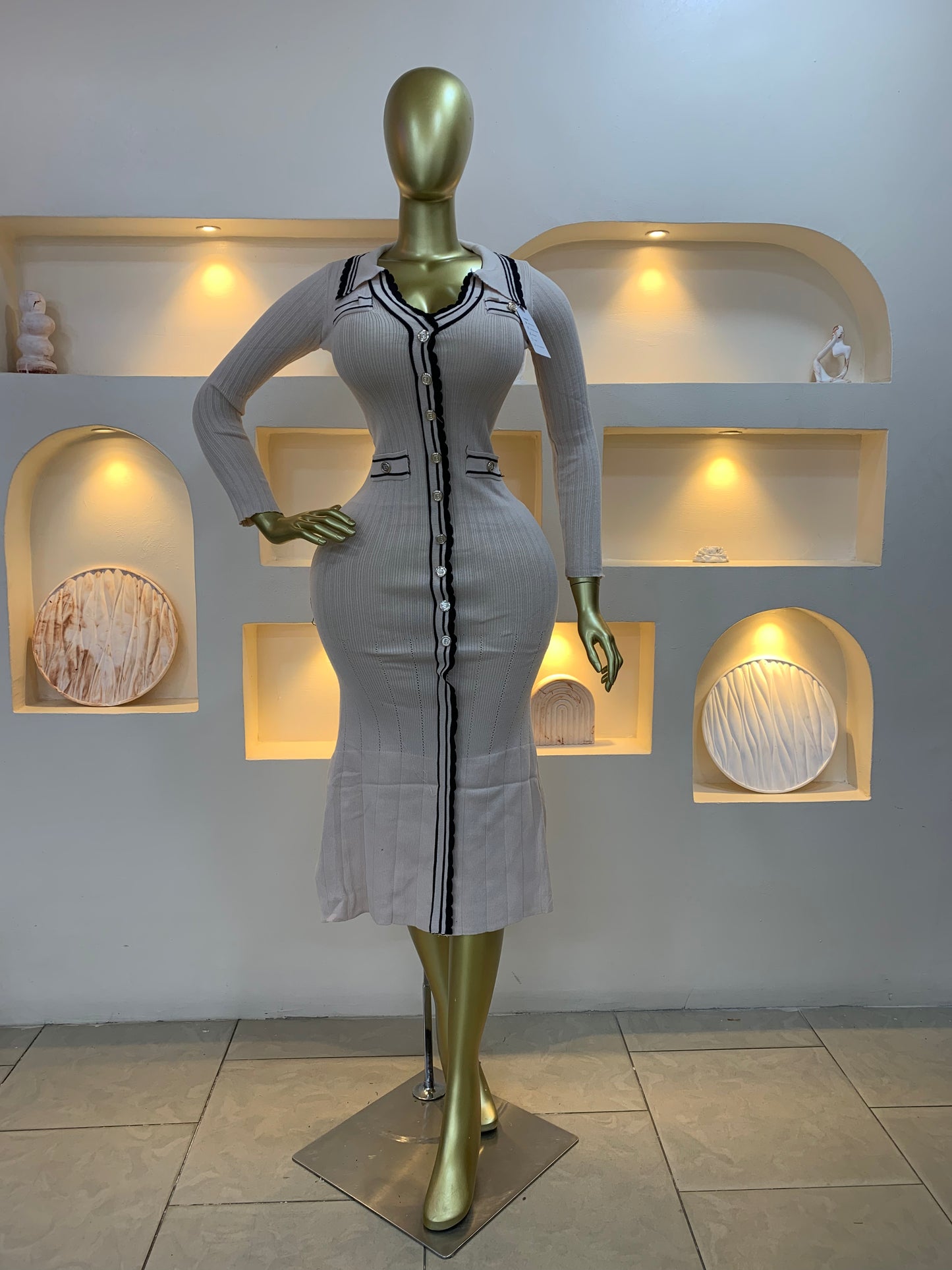 B Button Dress SINGLE 92