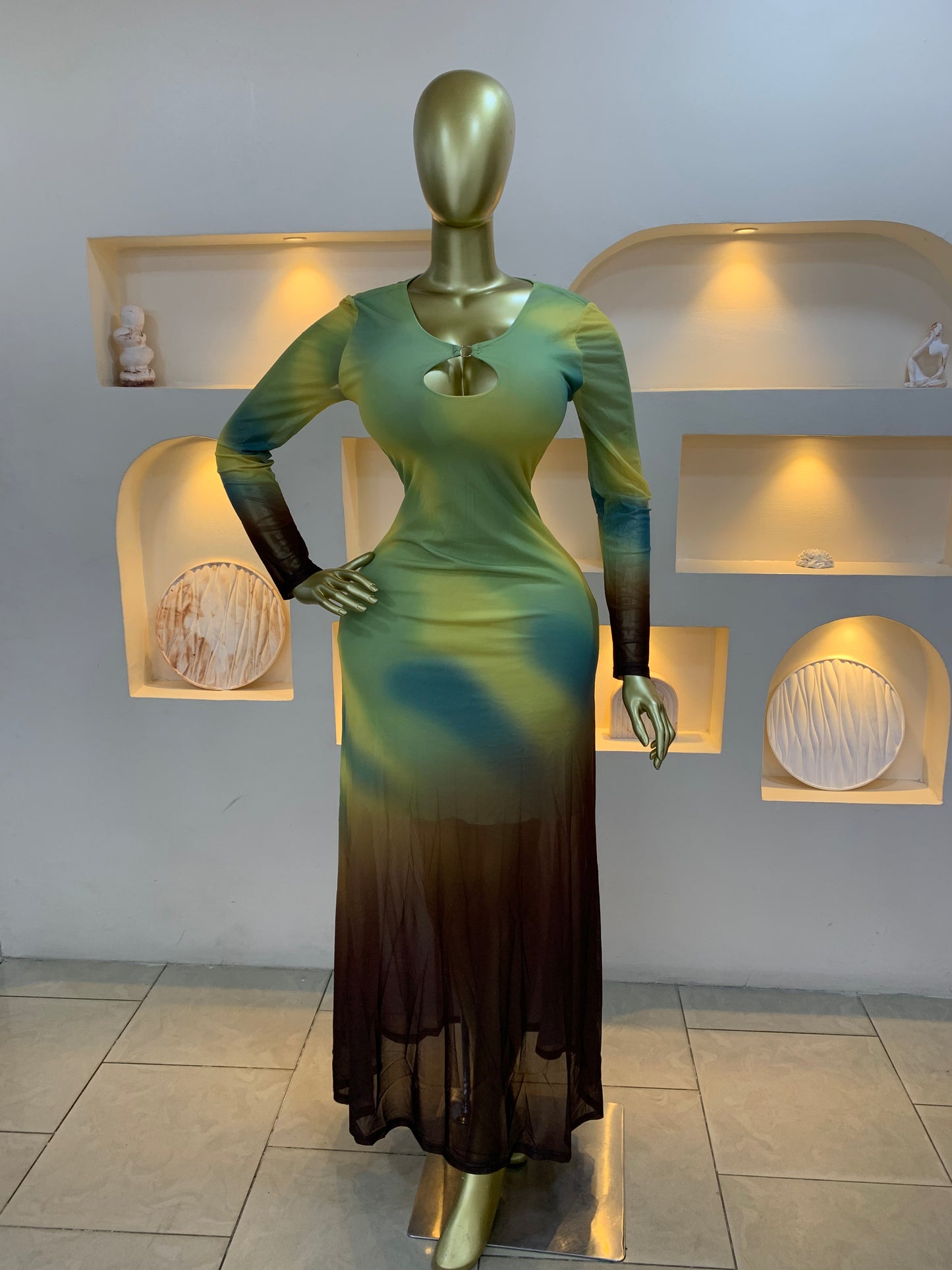 Ombre mesh Dress MW101