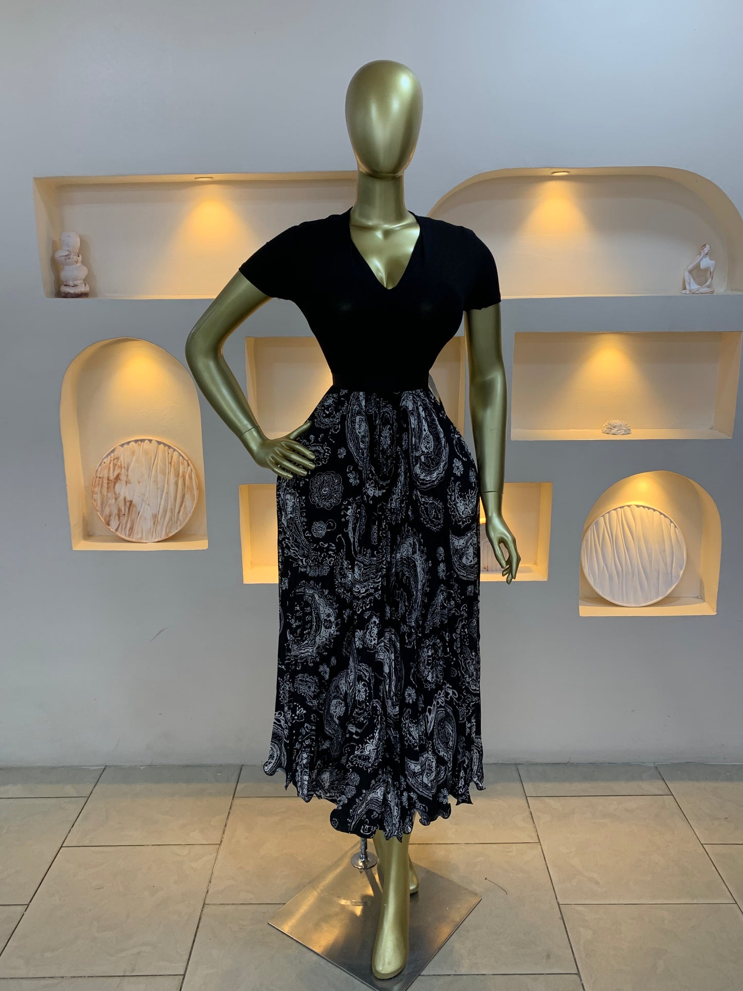 Wave print skirt 11