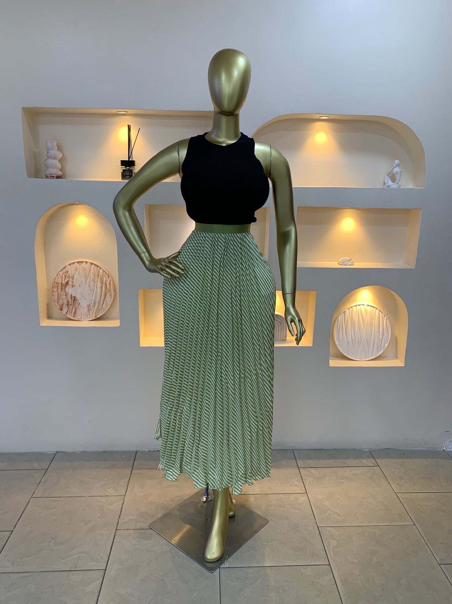 Citron pleated skirt 3003 Tmf029