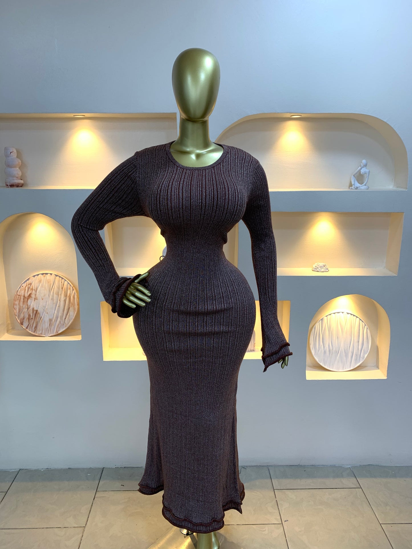 Shiny Longsleeve Dress ZT768