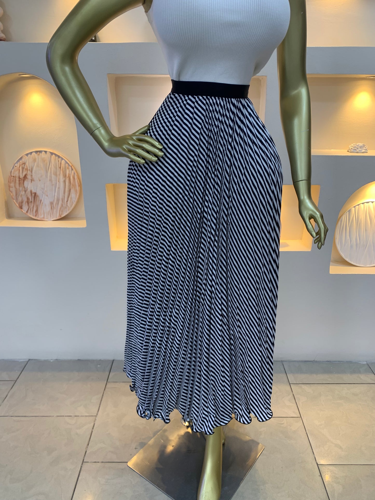 Citron pleated skirt 3003 Tmf029