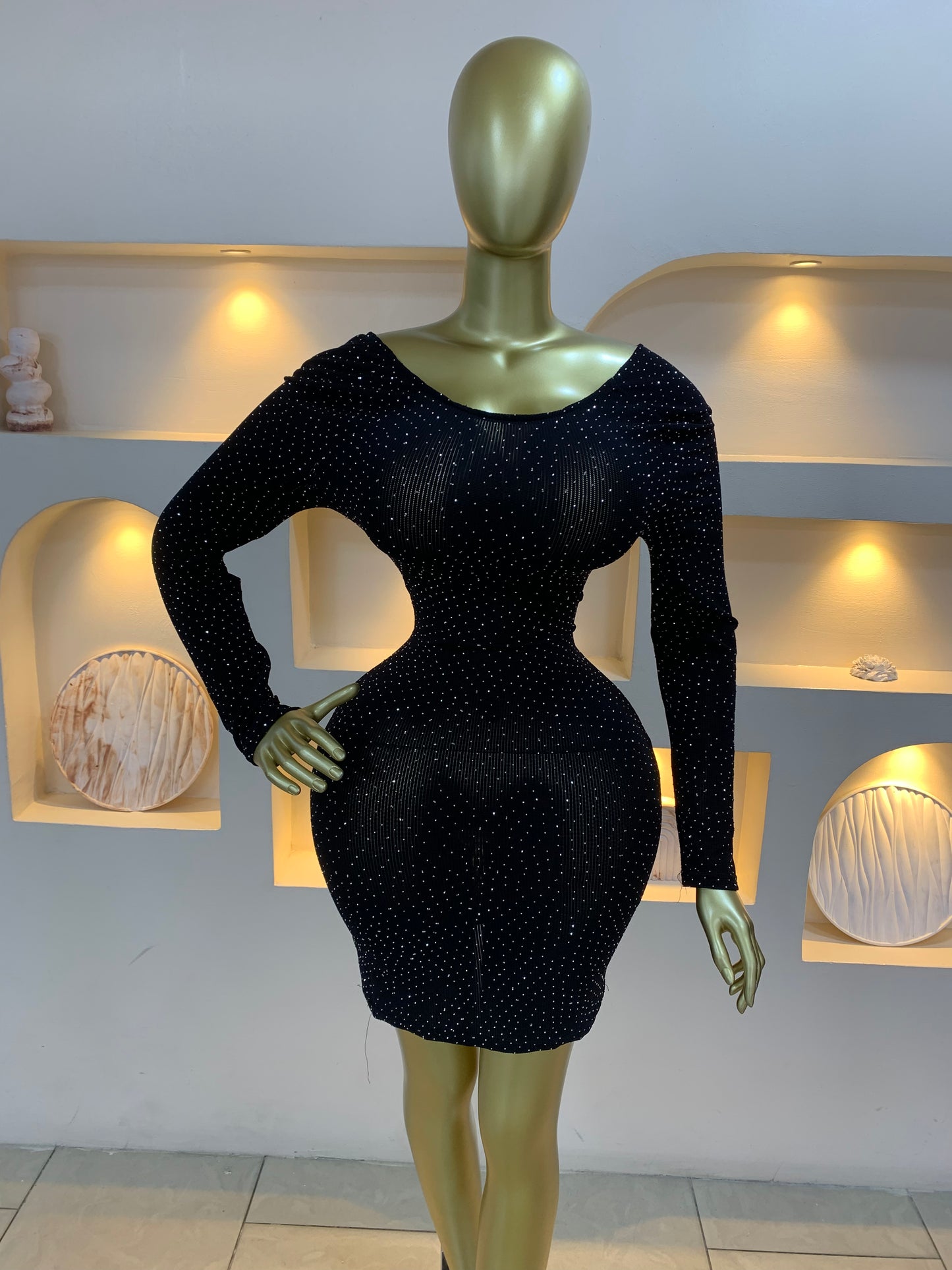 Rhinestone dress MW975